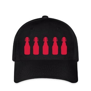 bier - Flexfit Cap - Schwarz - Vorne