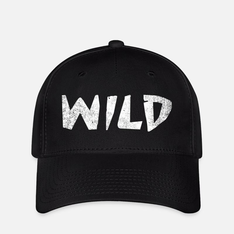 WILD! - Flexfit Cap - Schwarz