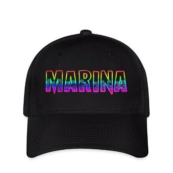 marina rs regenbogen - Flexfit Cap - Schwarz - Vorne