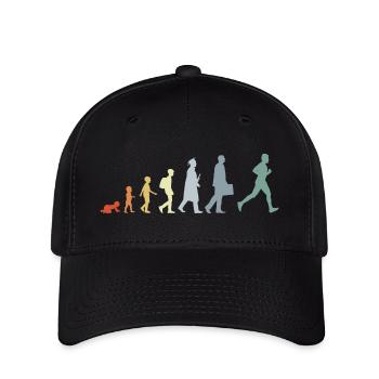 Läufer Evolution - Flexfit Cap - Schwarz - Vorne
