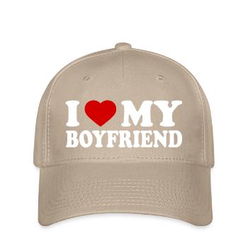 I love my boyfriend - Flexfit Cap - Khaki - Vorne