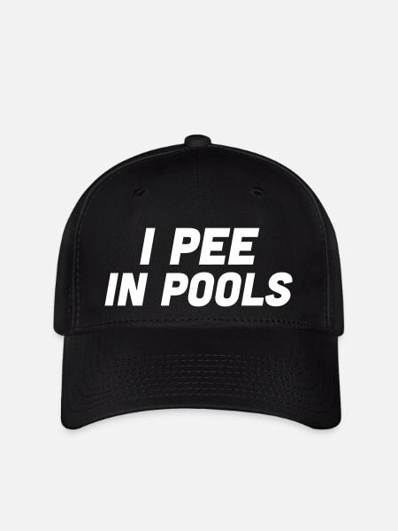 I pee in Pools - Flexfit Cap - Schwarz