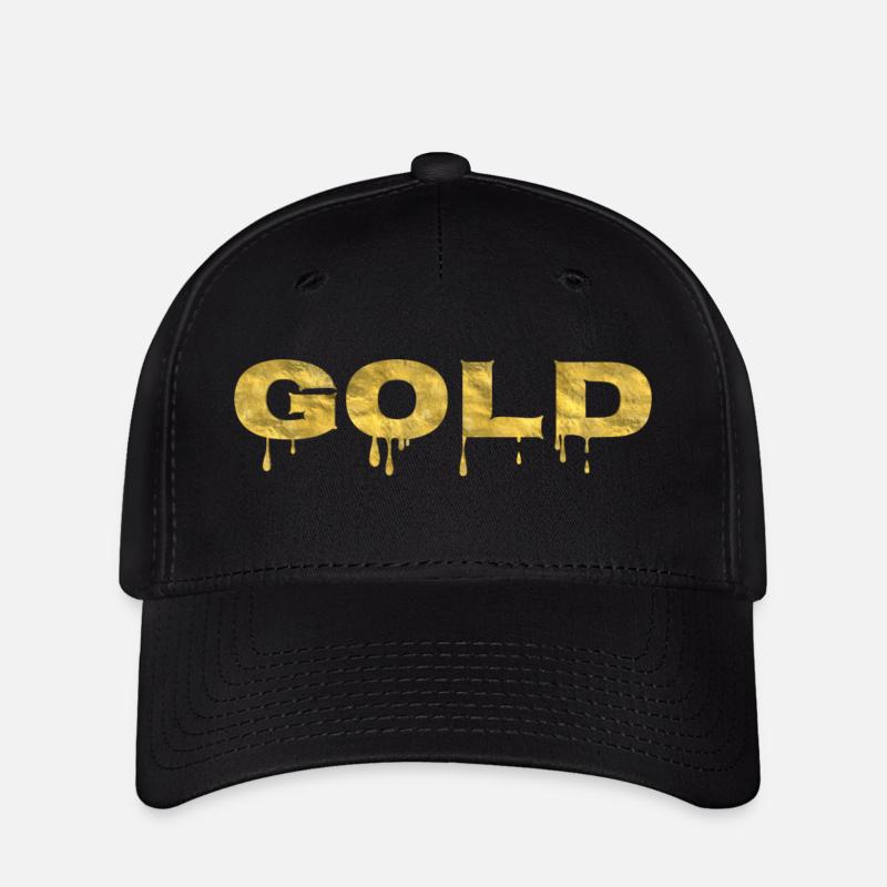 Gold - Flexfit Cap - Schwarz