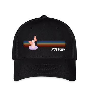 Amateurs de céramique, poterie de style rétro - Casquette Flexfit - noir - Devant