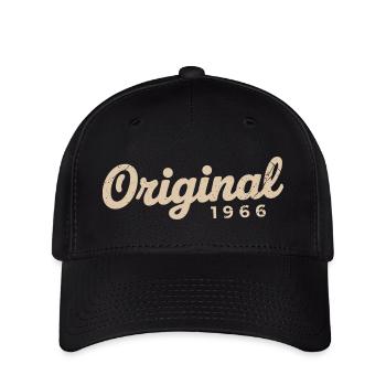 Geburtstagsgeschenk 1966 | Geboren 1966 - Flexfit Cap - Schwarz - Vorne