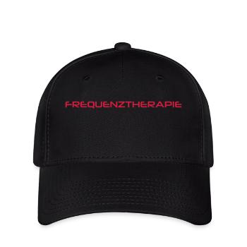 Frequenztherapie schrift - Flexfit Cap - Schwarz - Vorne