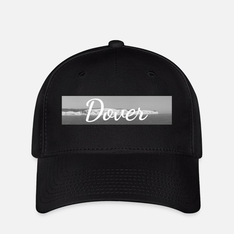 Retro Lettering at White Cliffs Dover Kent - Flexfit Cap - black