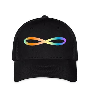Unendlichkeit- Zeichen - Flexfit Cap - Schwarz - Vorne