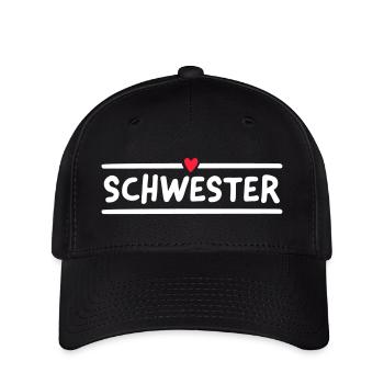 Schwesterherz - Flexfit Cap - Schwarz - Vorne