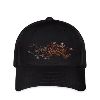 Wikinger Wölfe - Flexfit Cap - Schwarz - Vorne