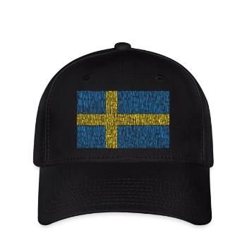 Schweden Flagge - Flexfit Cap - Schwarz - Vorne