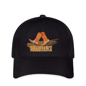 Square Dance - Cowboystiefel auf dem Parkett - Flexfit Cap - Schwarz - Vorne