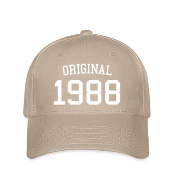 Original 1988 - 34 Years Old, 34th Birthday Gift - Flexfit Cap - khaki - Front