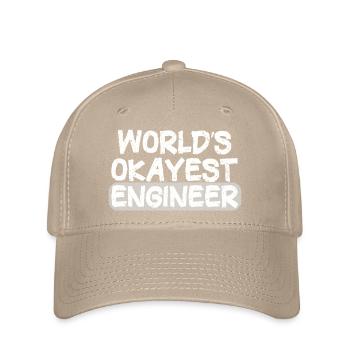 Der beste Ingenieur der Welt: Mutiges Statement - Flexfit Cap - Khaki - Vorne