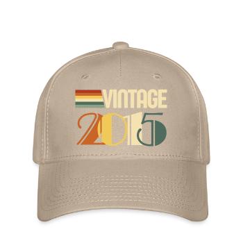 Vintage 2015-cadeau anniversaire 2015 - Casquette Flexfit - kaki - Devant