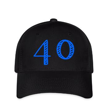 40. 40 YEARS. 40th ANNIVERSARY. 40 YEARS ANNIVERSARY. - Flexfit Cap - black - Front