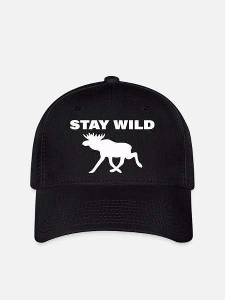 STAY WILD - Flexfit Cap - Schwarz