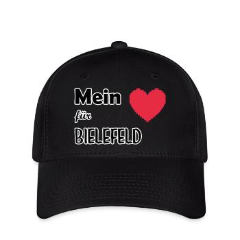 Mon cœur pour Bielefeld - Casquette Flexfit - noir - Devant