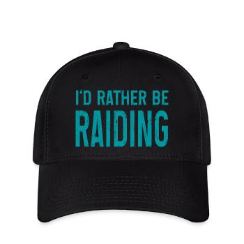 rather be raiding Zeichenfläche 1 - Flexfit Cap - Schwarz - Vorne