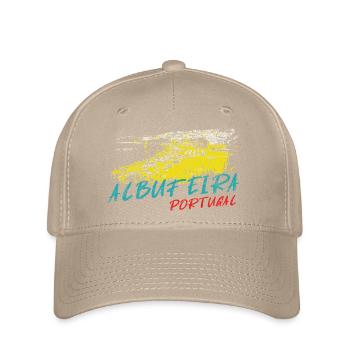 Illustration Albufeira Praia dos Barcos - Flexfit Cap - khaki - Front