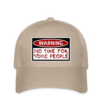 No Time Toxic People Grenzen Selbstfürsorge Spruch - Flexfit Cap - Khaki - Vorne
