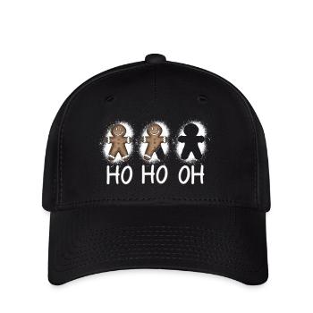 HO, HO, OH! Lustiges Lebkuchen Kekse Weihnachten - Flexfit Cap - Schwarz - Vorne