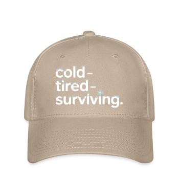 froid fatigué survivre à l’hiver disant pour - Casquette Flexfit - kaki - Devant