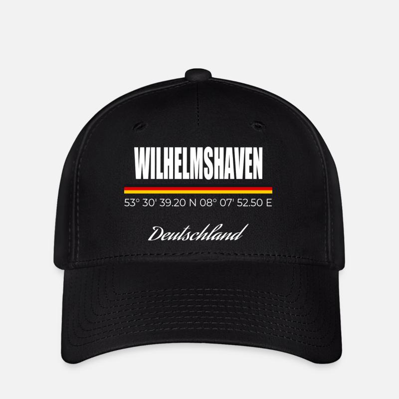 Wilhelmshaven - Flexfit Cap - Schwarz