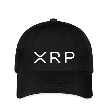 XRP Logo Classic – White Edition - Flexfit Cap - Schwarz - Vorne