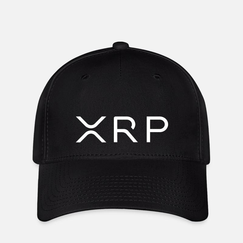 XRP Logo Classic – White Edition - Flexfit Cap - Schwarz