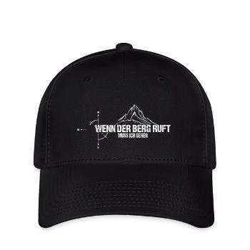 Wenn der Berg ruft - Flexfit Cap - Schwarz - Vorne