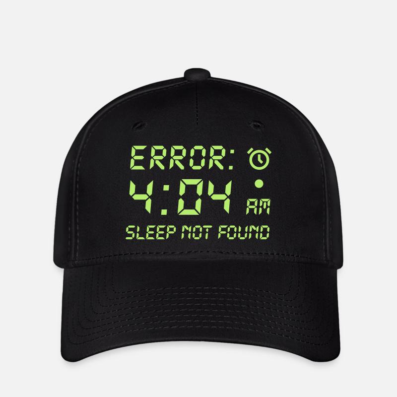 Erreur 404, sommeil pas trouvé joueur programmeur drôle - Casquette Flexfit - noir