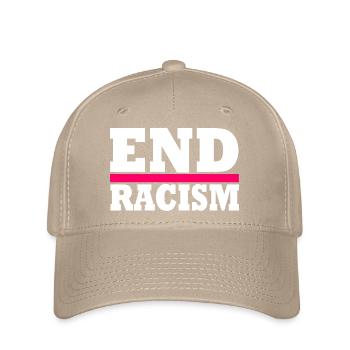 End Racism - Flexfit Cap - khaki - Front