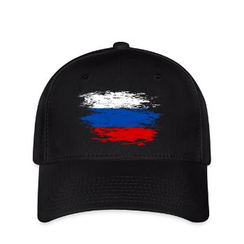 Drapeau russe utilisé - Casquette Flexfit - noir - Devant