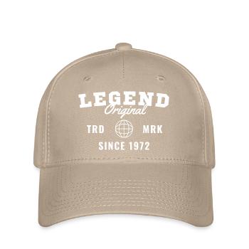 Geburtsjahr-Legende seit 1972 - Flexfit Cap - Khaki - Vorne