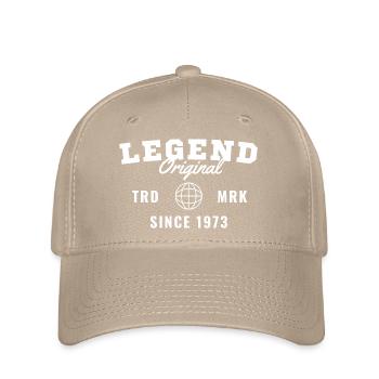 Année de naissance Légende depuis 1973 - Casquette Flexfit - kaki - Devant