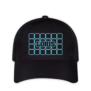 Männername Loris - Flexfit Cap - Schwarz - Vorne