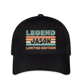 Jason comme prénom - Casquette Flexfit - noir - Devant
