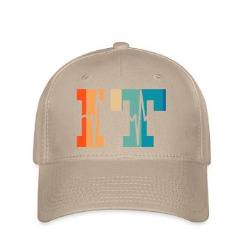 Heartbeat retro information technology - Flexfit Cap - khaki - Front