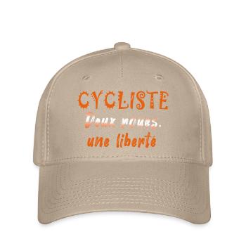 velo cycliste deux roues une liberté v - Casquette Flexfit - kaki - Devant