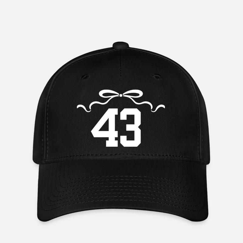 Numéro 43 noeud - 43e anniversaire - Casquette Flexfit - noir