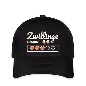 Zwillinge Loading Baby Mama Schwanger Geschenkidee - Flexfit Cap - Schwarz - Vorne
