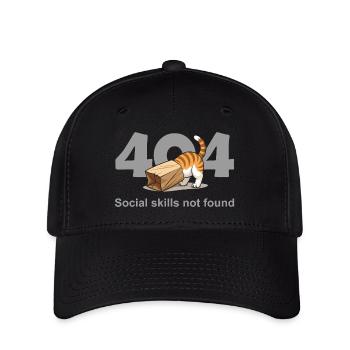 404 Compétences sociales non trouvées - Casquette Flexfit - noir - Devant