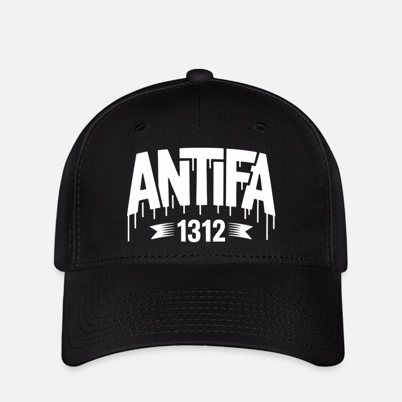 Antifa 1312 - Antifa Tee - Casquette Flexfit - noir