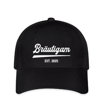 Bräutigam Hochzeit Junggesellenabschied 2025 - Flexfit Cap - Schwarz - Vorne