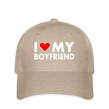 I love my boyfriend - Flexfit Cap - Khaki - Vorne