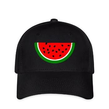 Wassermelone - Flexfit Cap - Schwarz - Vorne