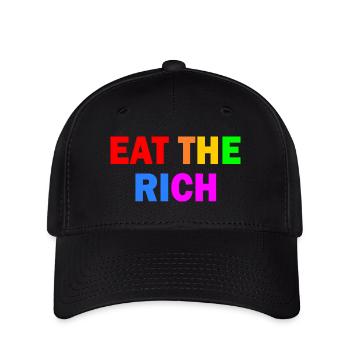 Eat the rich - Flexfit Cap - Schwarz - Vorne