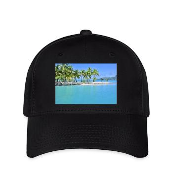 Lagon de Bora Bora - Casquette Flexfit - noir - Devant