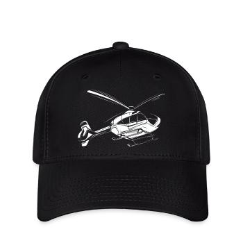 hubschrauber helicopter heli team symbol pilot - Flexfit Cap - Schwarz - Vorne